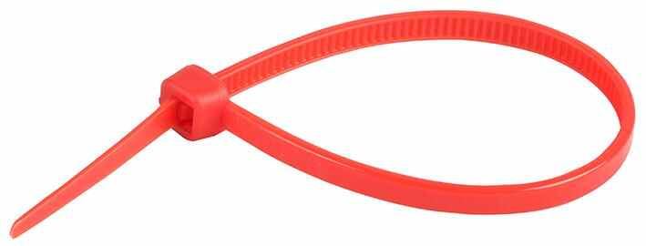 Concordia Technologies Nylon Cable Ties 300mm x 4.8mm, Red, 100 Pack