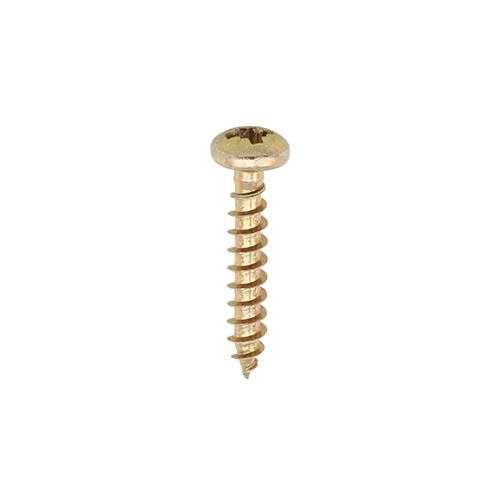 Timco Classic Multi-Purpose Screws, PZ Pan Head, Yellow, 3.5x12mm (200 Pack)