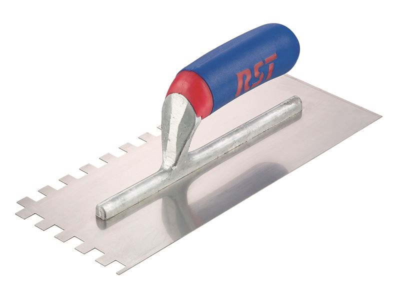 R.S.T. Square Notched Trowel 10mm², Soft Grip, 280x115mm