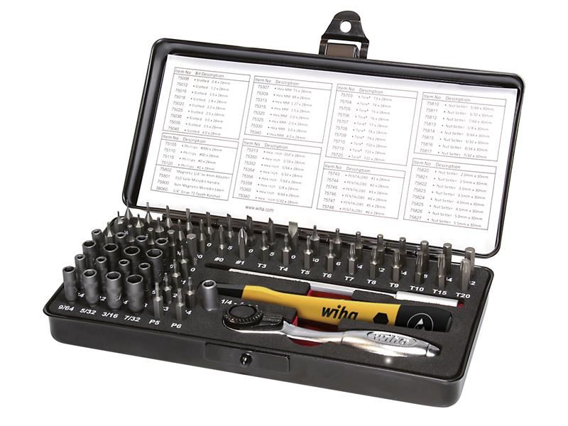 Wiha - Set Micro-bit ESD, 66 Keping (Termasuk Kotak)