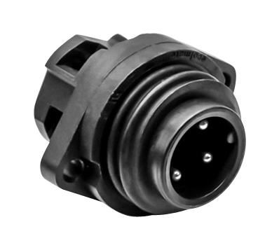 AMPHENOL Connecteur Panneau, 3 Pôles + Terre, Contacts Dorés à Vis