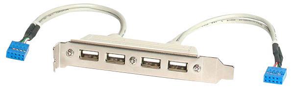 Plaque d'extension USB 2.0 femelle vers en-tête IDC Startech pour carte mère