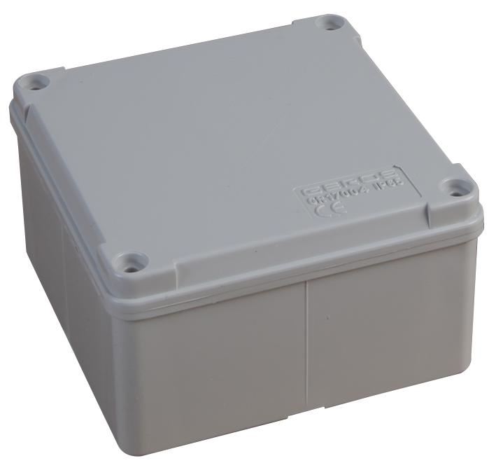 CE-TEK IP65 ABS エンクロージャー 100x100x60mm グレー