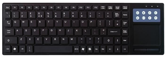 Clavier multimédia USB QWERTY avec pavé tactile, Noir