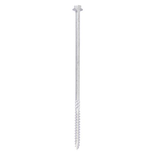 Timco Heavy Duty Hex Timber Screws, Silver, 10x160mm (10 Pack)