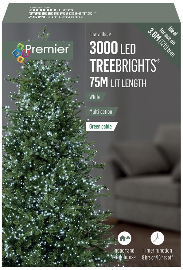 RARAION 3000 LEDs Brancas - Luzes de Natal com Temporizador, 75m