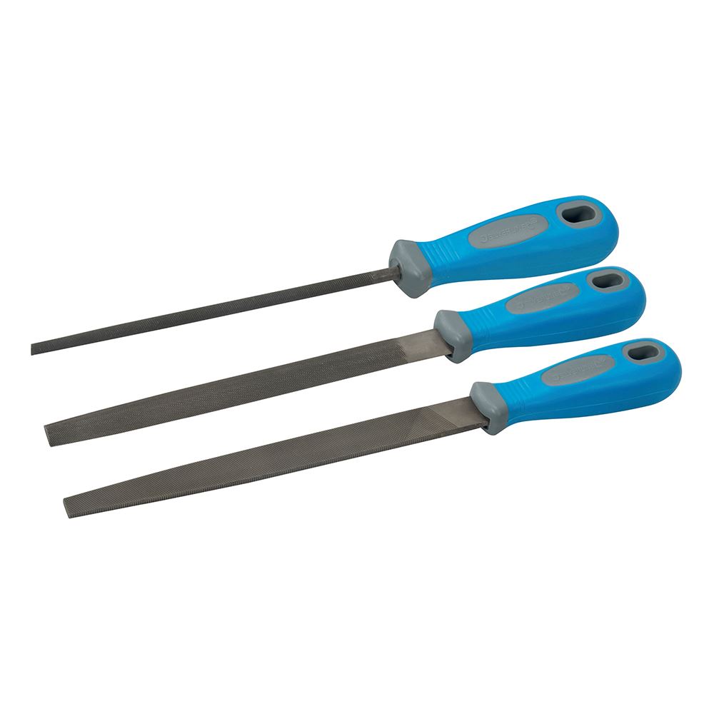 Silverline Second Cut File Set, 3-Piece, 250mm