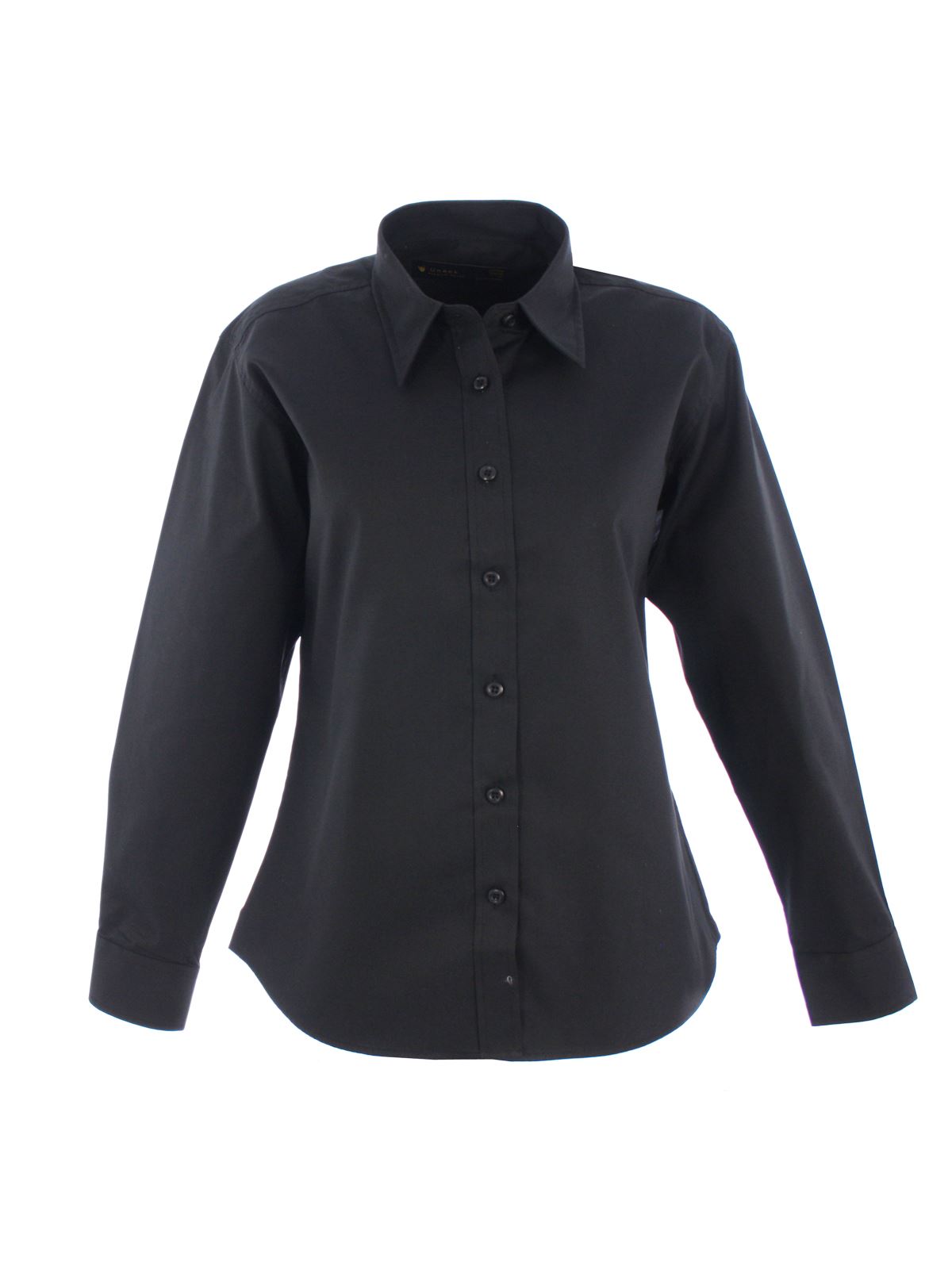 Uneek Women's Pinpoint Oxford Shirt - Black 4XL