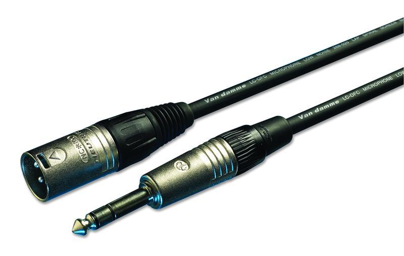 VDC - Kabel 3 Pin XLR ke 6.35mm (1/4”) Jack Plug Stereo, 5m Hitam