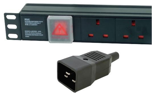 LMS Data 1U 8 Prises 13A PDU Vertical avec Connecteur IEC C20