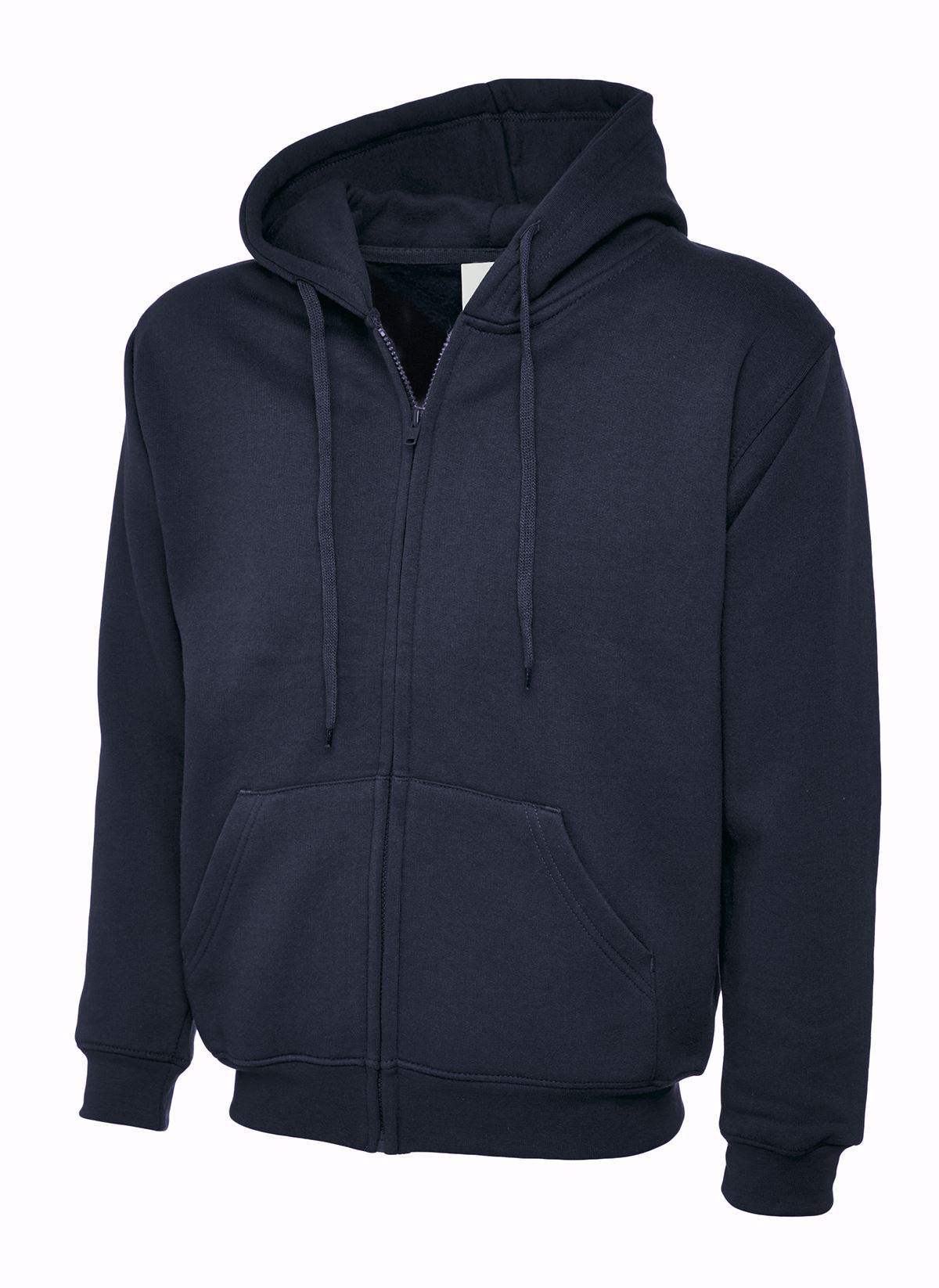 Uneek Classic Full Zip Hooded Sweatshirt - Navy, Size M