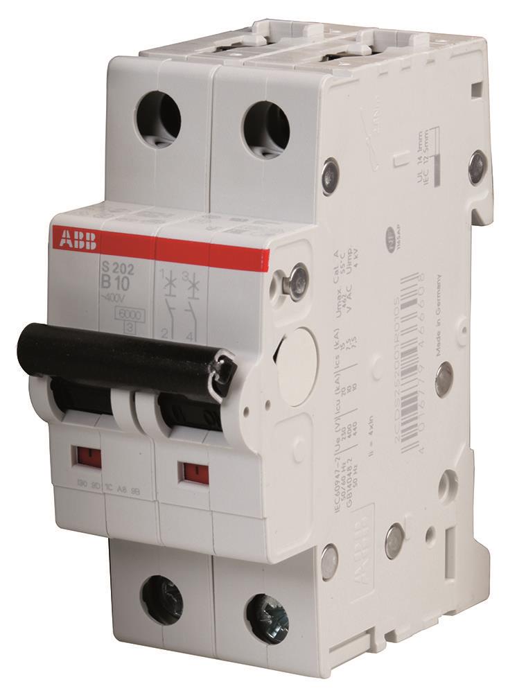 ABB System Pro M S200 Jistič 10A DP Typ B