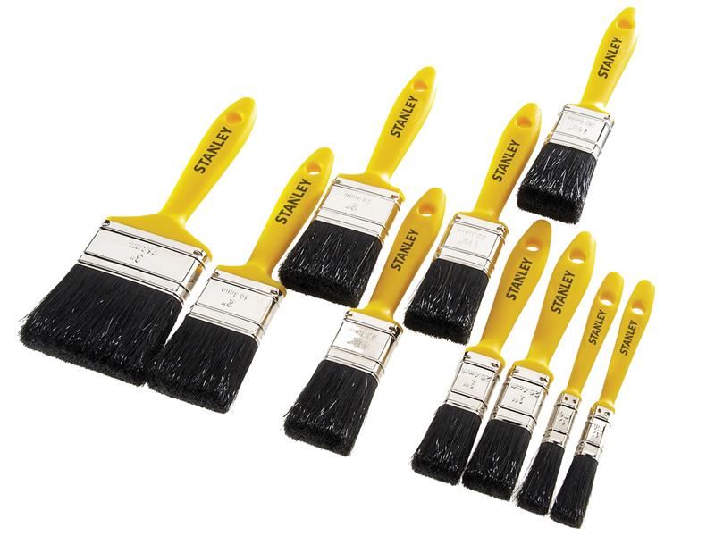Conjunto de Pincéis de Pintura STANLEY Hobby - 10 Pincéis de 12mm a 75mm