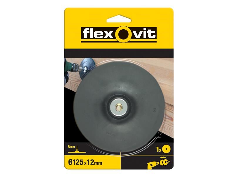 Flexovit 125mm Backing Pad for Drill Mount