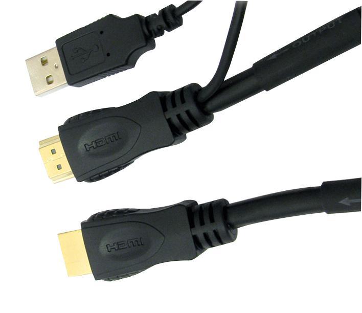 PRO SIGNAL High Speed HDMI Cable with USB Power, 20m, Black