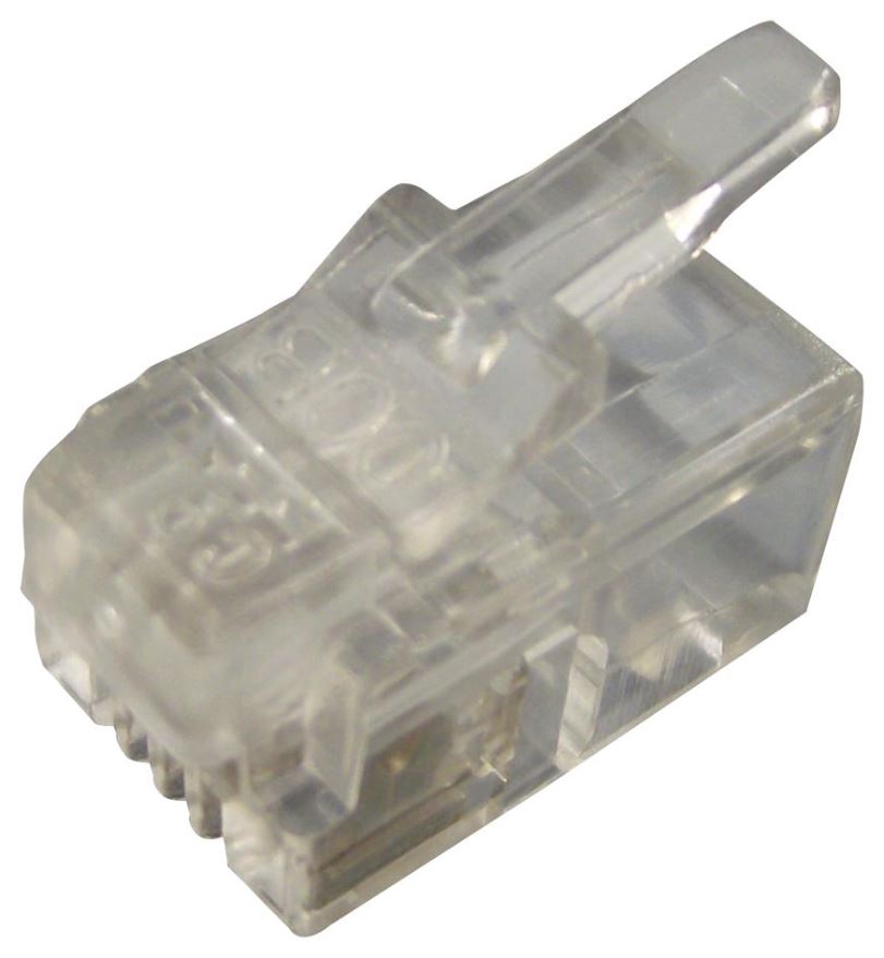 MH CONNECTORS RJ22 플랫 4P4C 플러그, 50µ 골드 접점