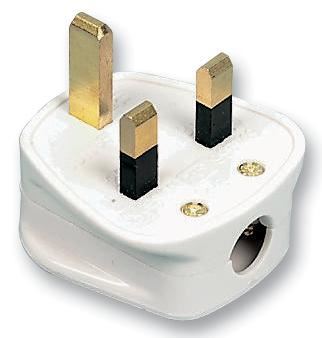 PRO ELEC Enchufe Británico 13A, Blanco (Caja de 20)