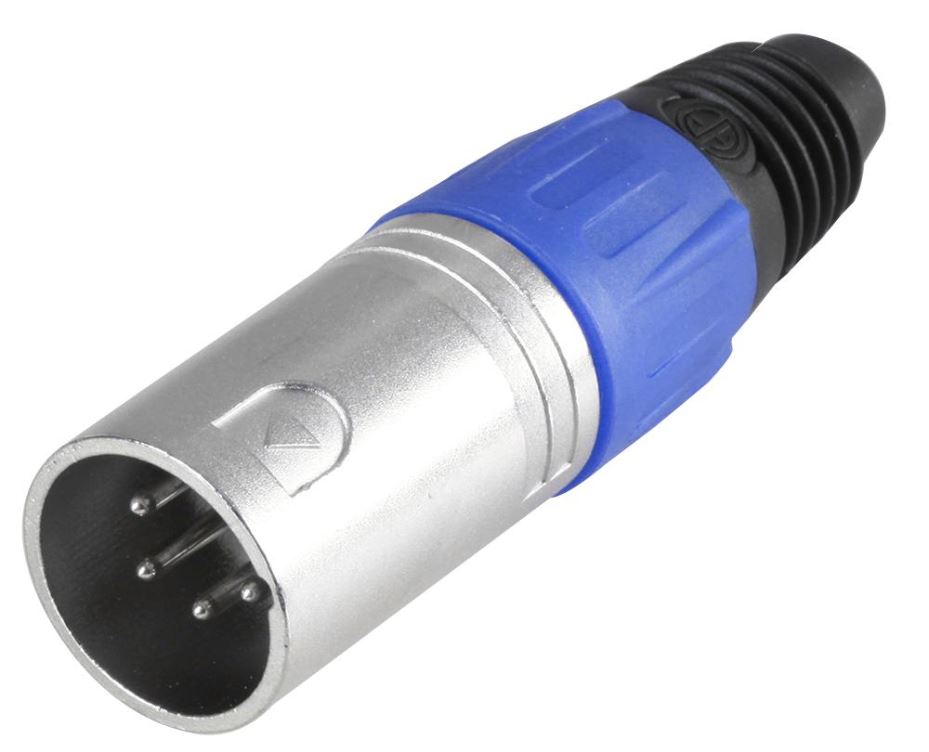 PRO SIGNAL Blauwe 4-polige XLR-plug