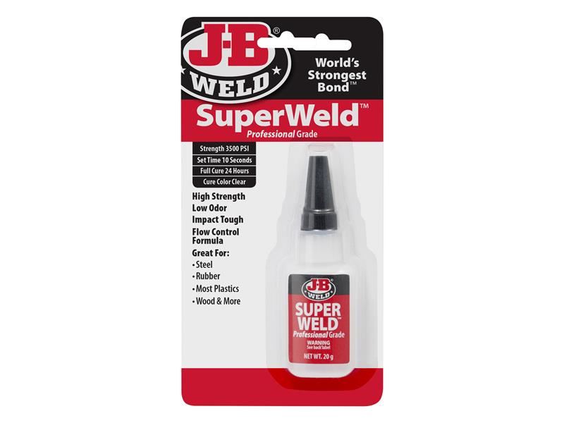J-B Weld SuperWeld Professional Grade Cyanoacrylate Adhesive, 20g