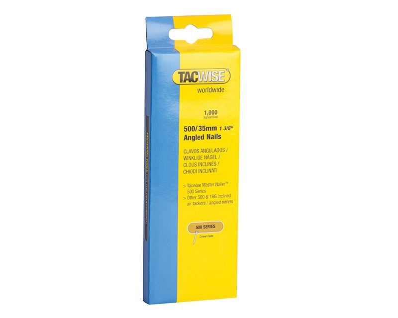 Tacwise Serie 500 Clavos Angulados 1,3 mm (18G), 35mm, Paquete de 1000
