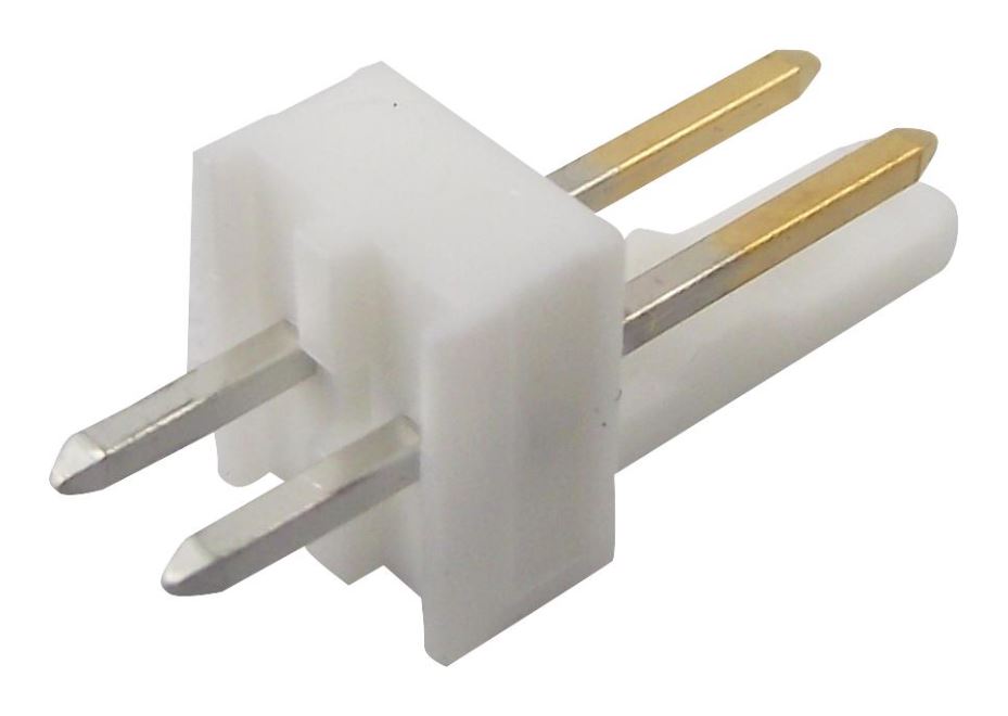 MOLEX מחבר אנכי, מרווח 0.1 אינץ', 2 פינים, פינים מרובעים