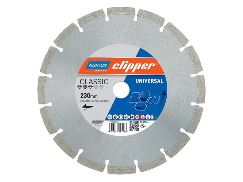 Norton Clipper Disco Diamantato Universale Blu 300 x 20mm