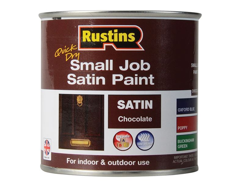 Rustins Quick Dry Satin Paint - Chocolate, 250ml