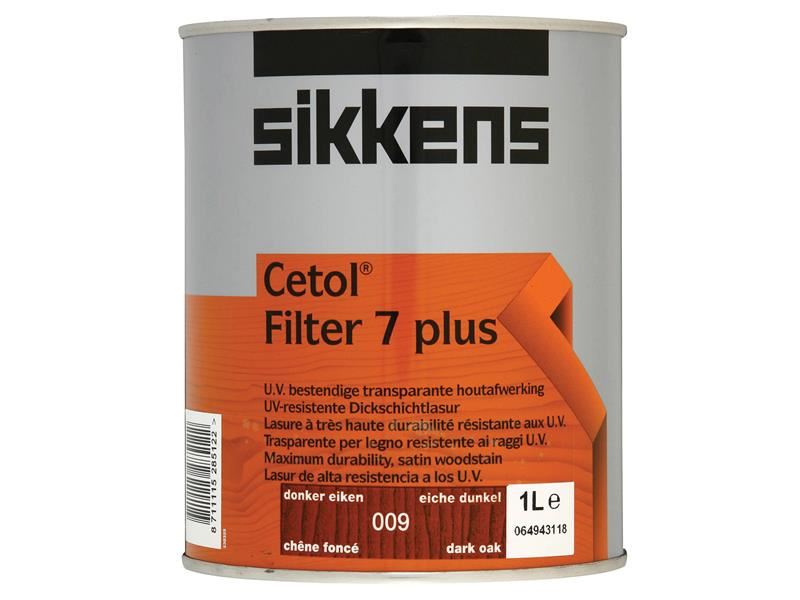 Sikkens Cetol Filter 7 Plus Translucent Woodstain - Dark Oak 1 Litre