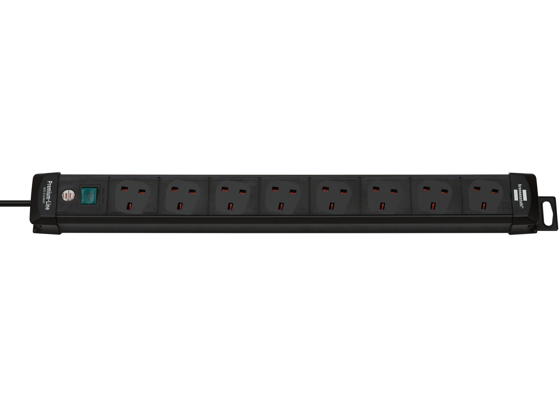 Brennenstuhl Premium 8-Weg Verlengsnoer met Schakelaar, 3m, Zwart