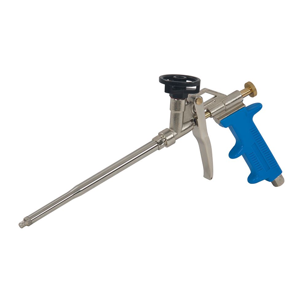 Silverline Heavy Duty PU Foam Gun, Aluminium, 200mm