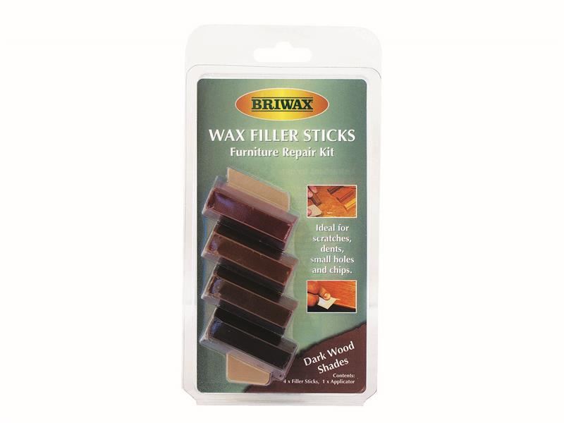 Briwax - Wachsfüllstäbchen Dunkle Holzschattierungen (Packung 4)