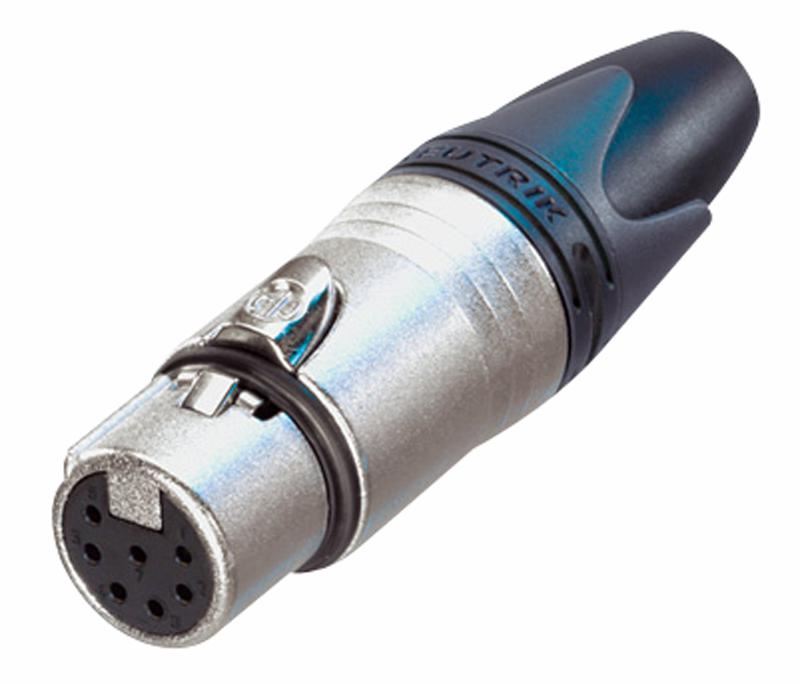 NEUTRIK Sáca XLR, 7-Póla, Teagmhálacha Airgid