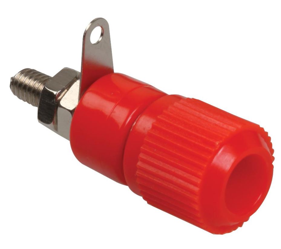 PRO SIGNAL 2-Pole Red Binding Post, Cable Mount