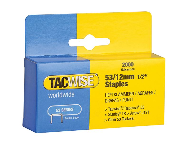 Tacwise 53 Ελαφρές Καρφίτσες, 12mm (JT21 A), Συσκευασία 2000 τεμ.