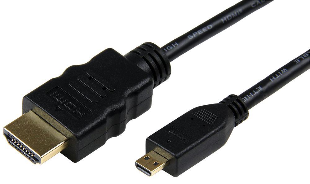 STARTECH Καλώδιο MicroHDMI σε HDMI με Ethernet, 4K 30Hz, 1m