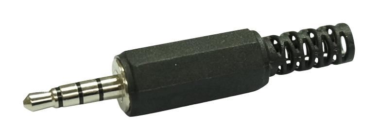 MULTICOMP PRO 3.5mm 4-Pole Jack Plug, Black, Cable Mount