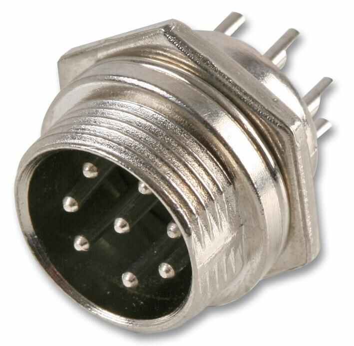 PRO SIGNAL Multipole Panel Plug, 8 Pin, Brass Contacts