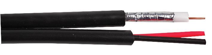 PRO POWER RG59 Coaxial Cable, 12V DC, 2-Core, 100m