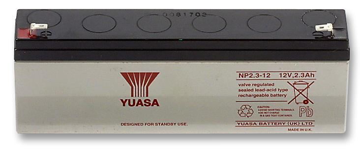 YUASA NP2.3-12 Μπαταρία 12V 2.3Ah Κλειστή Μολυβδαινική (SLA)
