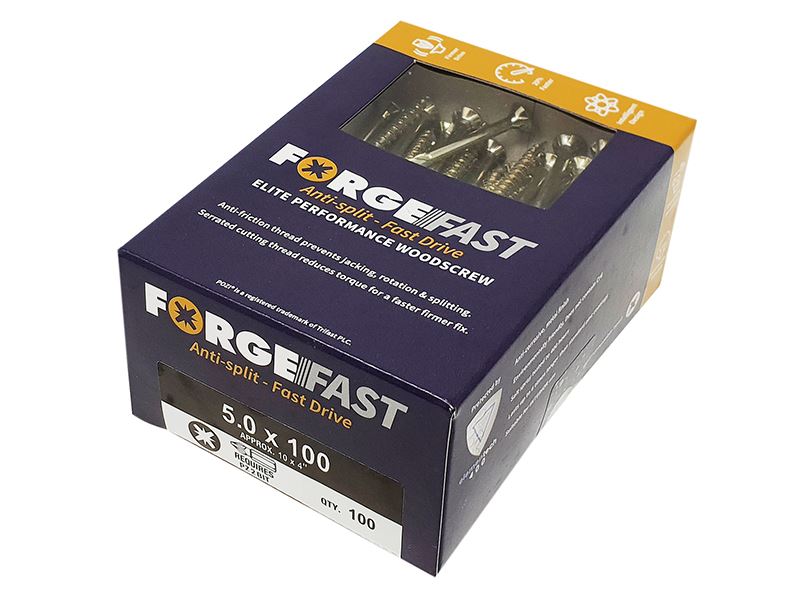 ForgeFix ForgeFast Skru Kayu Prestasi Elit ZY 5.0 x 100mm - Kotak 100
