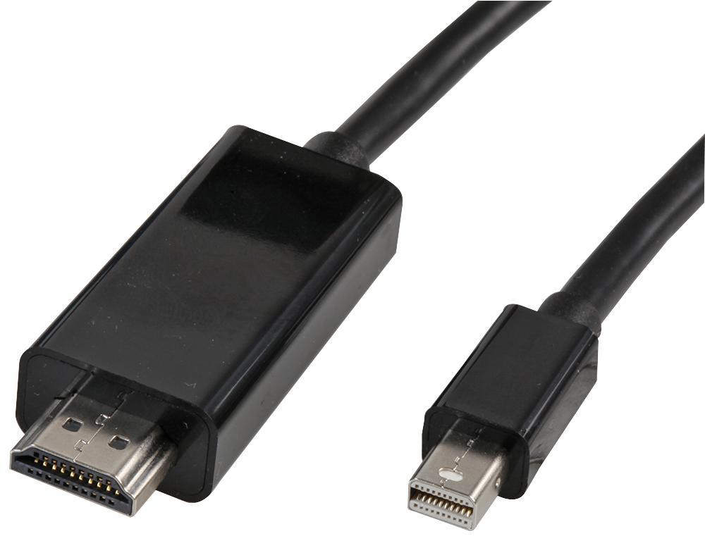 PRO SIGNAL Mini DisplayPort naar HDMI Kabel, 1m Zwart