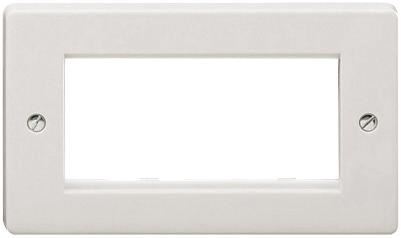 Crabtree לוח קיר 2 חורים, 4 מודולים, לבן