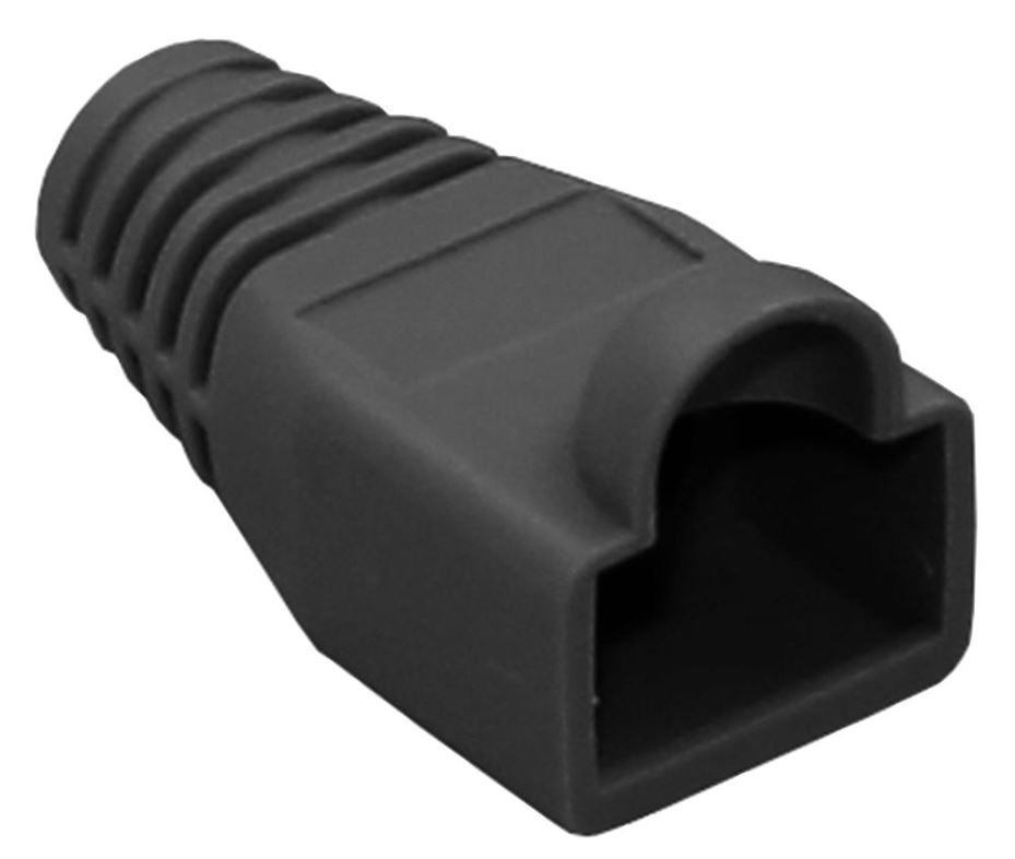 CONNECTIX CABLING SYSTEMS מגן מתיחה ל-RJ45 עבור כבלי Cat5e ו-Cat6, שחור