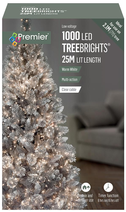 RARAION 1000 LED Warm Witte Kerstverlichting, 25m, Timer