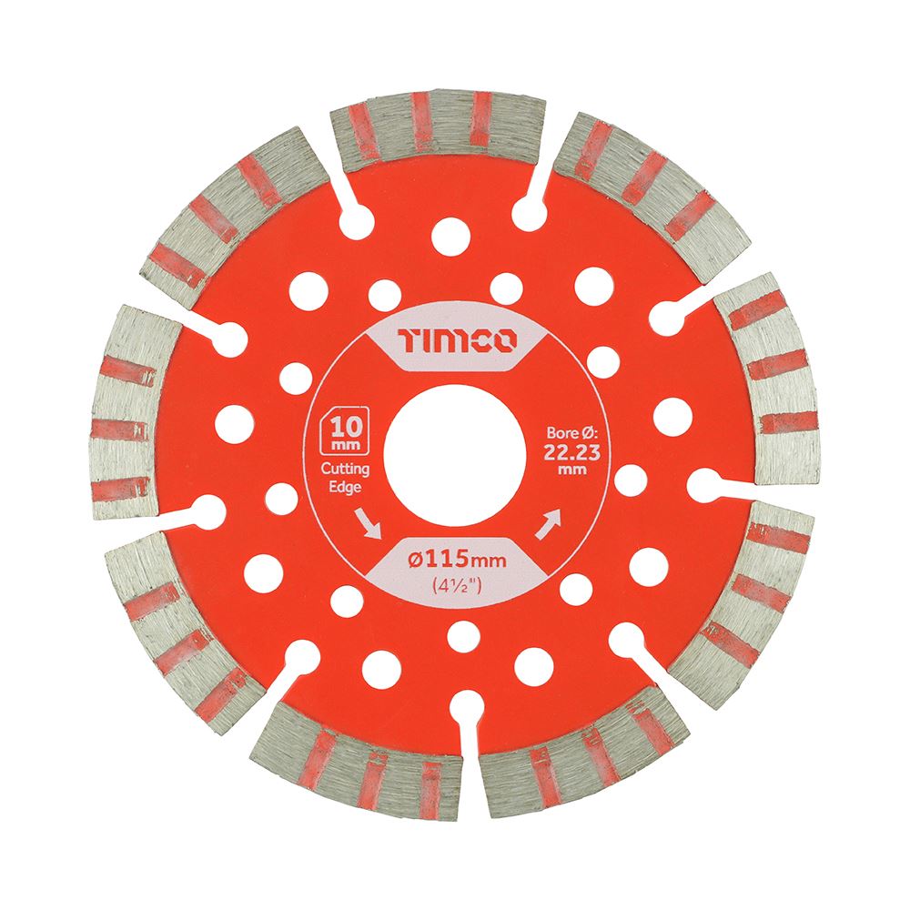 Timco Diamant-Trennscheibe, segmentiert, 115 x 22,2 mm (1 Stück)