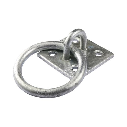 Timco 50mm Ring on Plate, Hot Dipped Galvanised Steel, Size 2''
