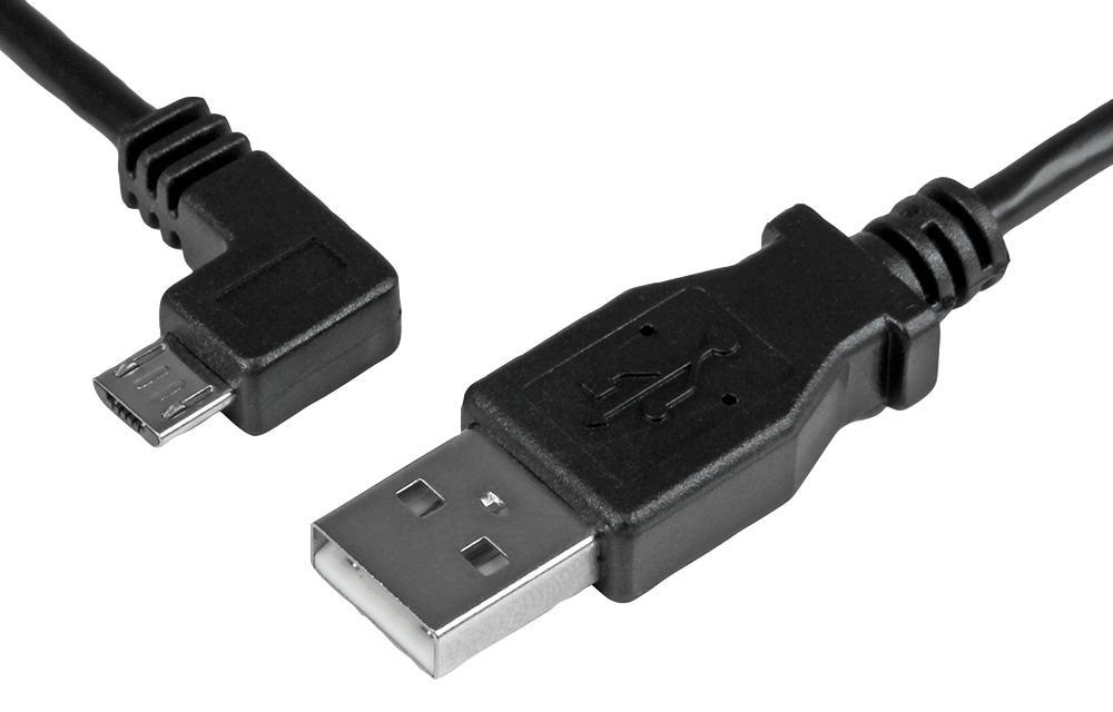 STARTECH Câble de Charge et Sync Micro USB Orienté à Gauche, 0.5m
