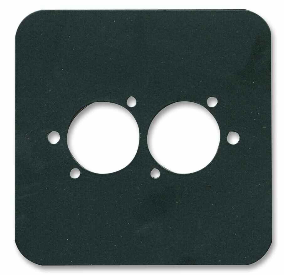 Penn Elcom Placa de Pared 1-Gang para XLR/Speakon/RJ45, Doble, Negro