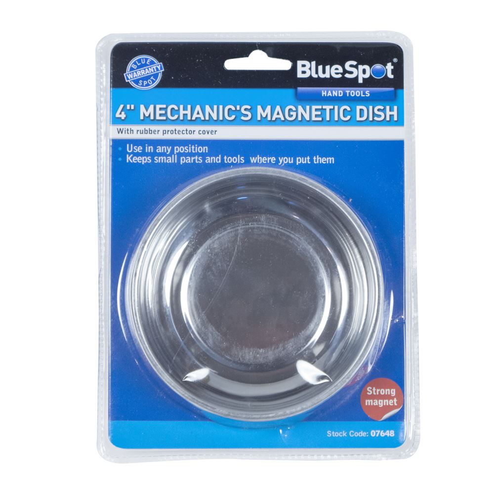 Blue Spot 100mm Stainless Steel Magnetic Dish (4”)