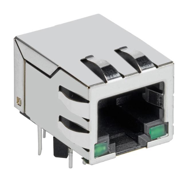 STEWART CONNECTOR - Soket MagJack® Port Tunggal RJ45 dengan LED Hijau & Kuning